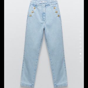 Zara Button Jeans